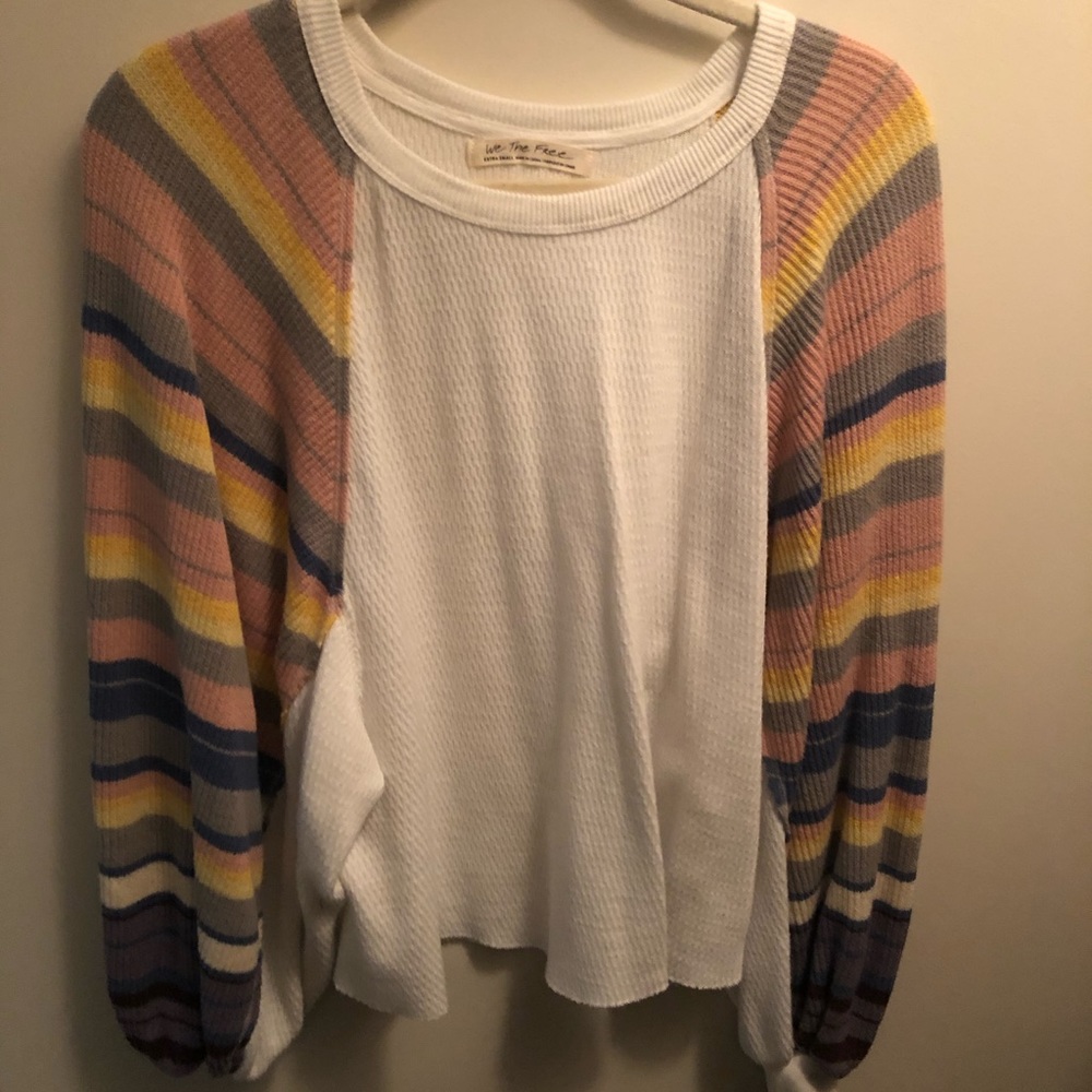 Free People light weight waffle top